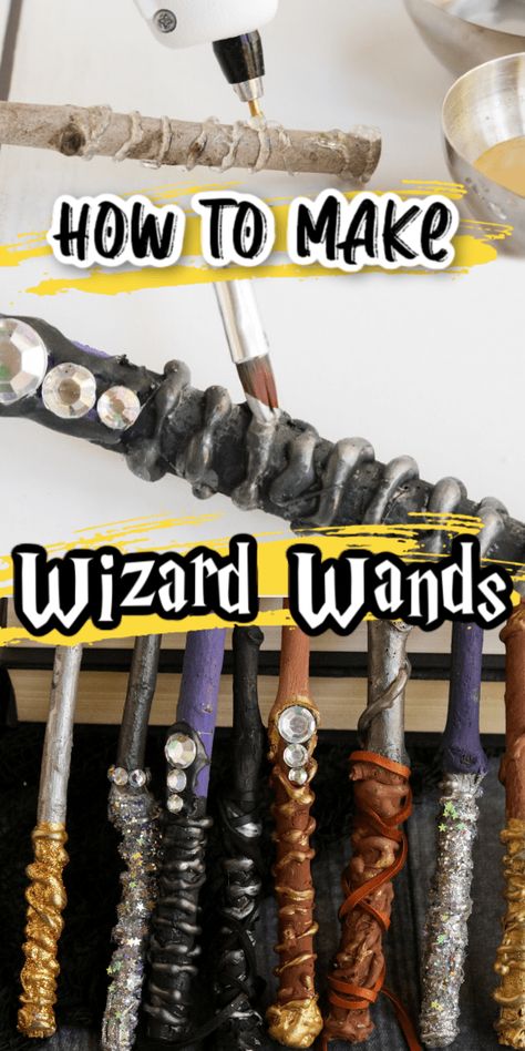 Harry Potter Wands Diy, Diy Harry Potter Wands, Harry Potter Diy Crafts, Diy Harry Potter Crafts, Harry Potter Valentines, Harry Potter Movie Night, Harry Potter Activities, Harry Potter Day, Harry Potter Theme Birthday