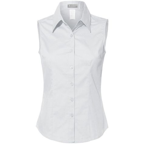 LE3NO Womens Lightweight Cotton Sleeveless Button Down Shirt ($20) ❤ liked on Polyvore featuring tops, no sleeve shirt, stitch shirt, sleeveless shirts, stretch shirt and button shirt Sleeveless Button Down Shirt Outfit, Button Shirt Women, White Sleeveless Shirt, Sleeveless Button Down Shirt, Sleeveless Shirts, Shirts Cotton, Stitch Shirt, White Sleeveless Blouse, Midi Skirt Pencil