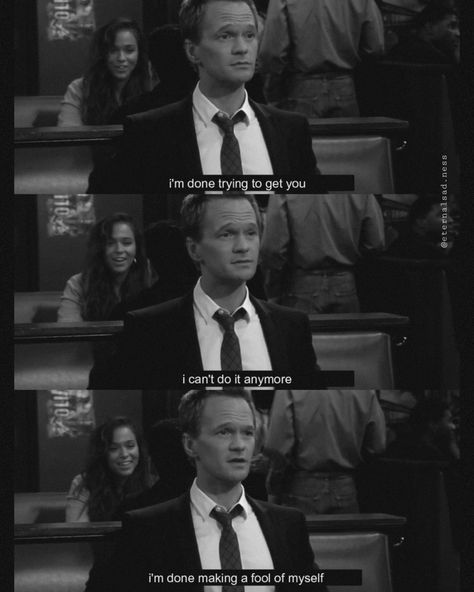 IG : @eternalsad.ness   #BarneyStinson #Barney #HowIMetYourMother #HIMYM #Quotes #BarneyQuotes #HIMYMQuotes #BarneyHIMYM #BarneyStinsonHiMayM Himym Quotes Deep, Barney Quotes, How I Met Your Mother Quotes, Himym Quotes, Barney Stinson Quotes, Chandler Bing Quotes, Big Bang Theory Series, How Met Your Mother, Friend Love Quotes