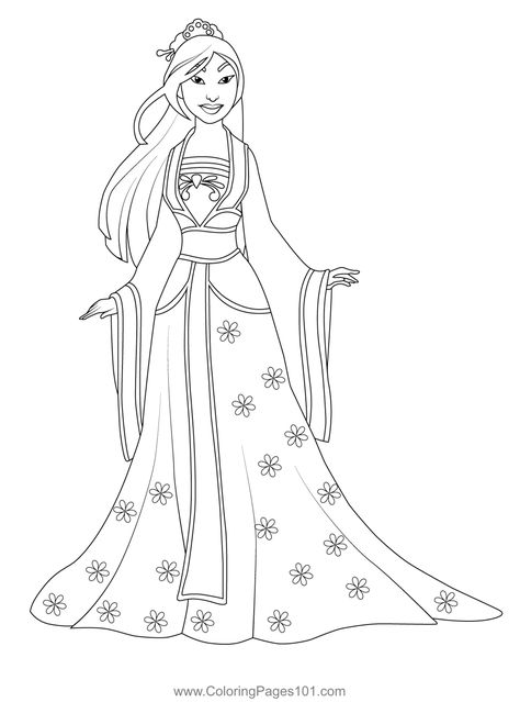 Princess Fa Mulan 5 Coloring Page Mulan Coloring Pages, Printable Princess, Princess Printables, Mulan, Free Kids, Printable Coloring Pages, Printable Coloring, Coloring Pages For Kids, Coloring Page