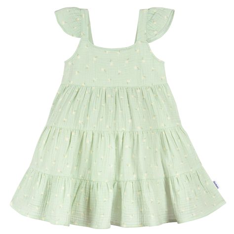 Cotton Gauze Dress, Toddler Girl Dress, Baby Size Chart, Daisy Dress, Cotton Sleepwear, Gauze Dress, Wardrobe Update, Ruffles Fashion, Frocks For Girls