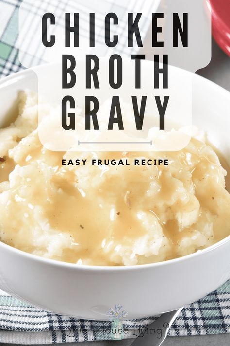 Chicken Broth Gravy, Broth Gravy Recipe, Chicken Stock Gravy, Chicken Gravy From Broth, Easy Chicken Gravy, Simple Gravy, Easy Homemade Gravy, Homemade Chicken Gravy, Gravy For Mashed Potatoes