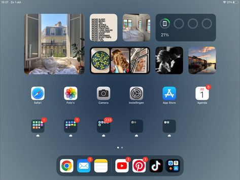 Organisation, Wallpaper Ipad Gen9, I Pad Aesthetic Home Screen, Ipad Inspiration Homescreen, Ipad Cute Wallpaper, Ipad Screen Ideas, Ipad Widgets Ideas, Ipad Ios 16 Homescreen, Ipad Ios 17