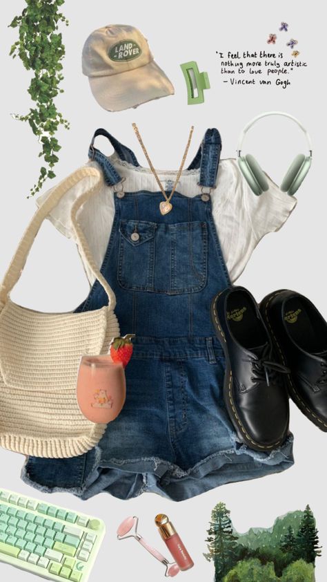 Outfit Inspo Aesthetic Cottage Core, Nature Aesthetic Fashion, Cottagecore Date Outfit, Florist Outfit Aesthetic, Cottagecore Outfits Spring, Gardening Aesthetic Outfit, Cottagecore Jeans Outfit, Cottagecore Beach Outfit, Fairy Cottage Core Aesthetic Outfits