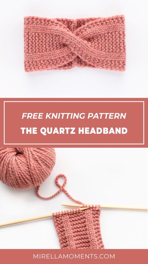 Knitting tutorial for the Quartz headband Earwarmer Knitting Patterns, Quick Knitting Projects, Ear Warmer Knit, Knitted Headband Free Pattern, Knit Headband Pattern, Knitting Patterns Free Scarf, Knitting Patterns Free Hats, Chunky Knitting Patterns, Chunky Knitting