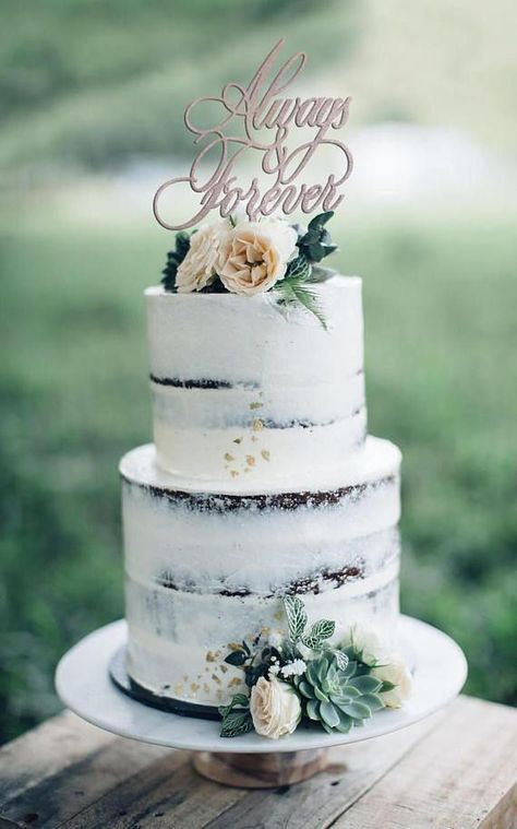 Anniversary Cake Topper, Vow Renewal Cake Topper, Always and Forever Wedding Cake Topper, Always & Forever, Wedding Cake Topper Vow Renewal Cake, How To Dress For A Wedding, Vow Renewals, Forever Wedding, Diy Anniversary, Magic Cake, Wedding Cake Rustic, Rustic Wedding Cake, Wedding Cake Decorations