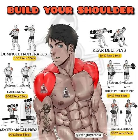 Bench Shoulder Workout, Cable Machine Shoulders, Mens Shoulder Workout Gym, Cable Shoulder Workout Gym, Shoulder Workout With Cables, Dumbbell Shoulder Workout For Men, Rear Shoulder Workout, Bench Workout For Men, Shoulder Workout Cable Machine