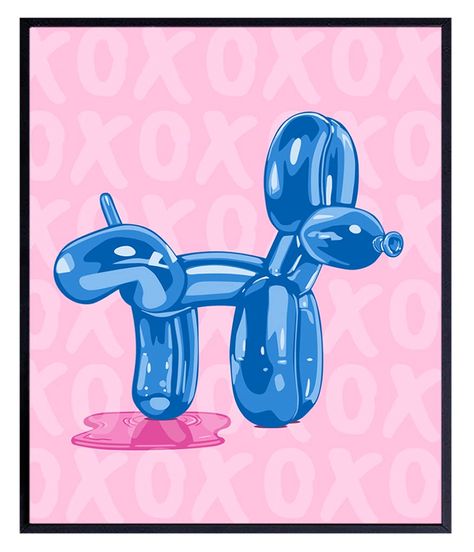 Pop Art Bathroom, Bathroom Posters Funny, Dog Bathroom, Preppy Wall Art, ポップアート ポスター, Pink Bathroom Decor, Minimalist Modern Art, Blue Bathroom Decor, Dog Pop Art