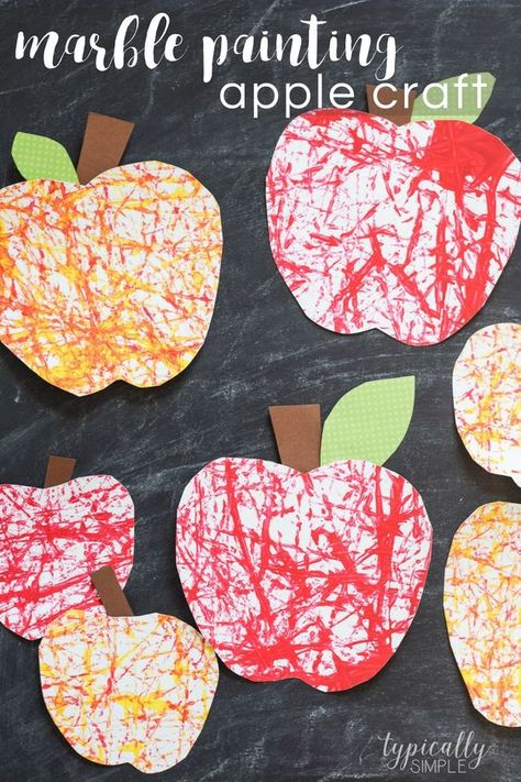 Apples Craft, Easy Diy Fall Crafts, Painting Apple, Decoration Creche, September Crafts, Diy Jul, Apple Activities, Apple Craft, Back To School Crafts