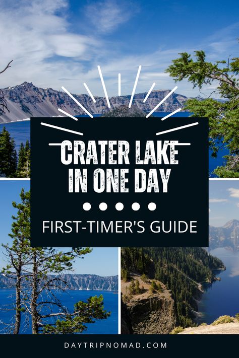 This blog post is the perfect guide for first-timers planning to explore Crater Lake. It includes must-see places like Rim Drive, Cleetwood Cove Trail, and Crater Lake Lodge. Don't miss the chance to witness the majestic sunrise or take a thrilling boat cruise to Wizard Island. Explore Crater Lake in just one day with this comprehensive itinerary. Crater Lake, Crater Lake Lodge, Boat Cruise, Crater Lake National Park, Itinerary Planning, Lake Lodge, National Parks Usa, North Cascades, Utah National Parks