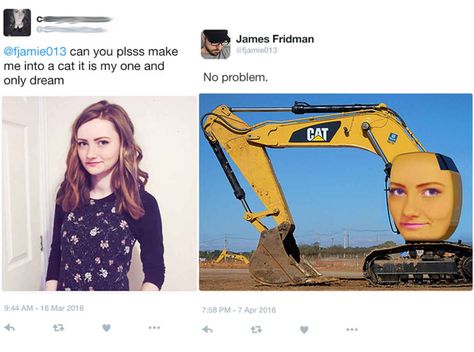 Photoshop Troll Responds to Online Requests Resulting in Hilarious Photos - BlazePress Funny Humour, Funny Photoshop Requests, Funny Photoshop Fails, James Fridman, Photoshop Help, Photoshop Fail, Dream's Cat, Funny Photoshop, Joke Of The Day