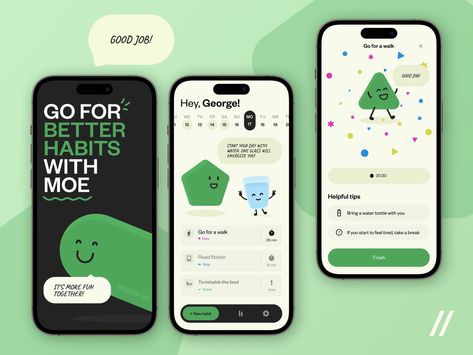 Illustration App Design, Japanese App Design, Funny Branding Design, Habit App Design, Calm App Design, Homepage App Design, App Inspiration Design, App Onboarding Design, Mobile App Home Page Design