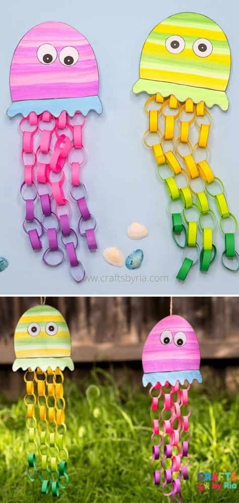 Cute Summer Crafts For Kids, Summer Kids Activities Crafts, Summer Crafts For Toddlers Preschool, Summer Preschool Art Activities, Summer Diy Crafts For Kids, Easy Summer Arts And Crafts For Kids, Seaside Crafts For Kids, Summer Crafts For Kids Toddlers, Summer Art Projects For Kids Preschool