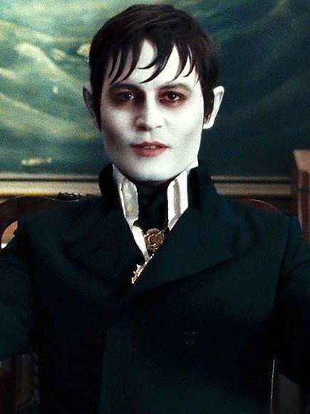 BARNABAS COLLINS  In bringing the Dark Shadows leading man to the silver screen in 2012, Depp didn't stray far from the 1960s TV series. "It was apparent to both Tim [Burton] and myself that it had to be rooted in Jonathan Frid's character of Barnabas," Depp told Collider.com. "It was so classic, in the classic monster, Fangoria magazine way … Tim and I talked early on that a vampire should look like a vampire. It was a rebellion against vampires that look like underwear models." Fangoria Magazine, Tim Burton Johnny Depp, Jonathan Frid, Picture Cloud, Van Gogh Pinturas, Johnny Depp Characters, Make Carnaval, Barnabas Collins, Jhonny Deep