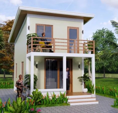 13x23 Feet Small House Design 4x7 Meter 2 Beds 1 Bath Shed Roof PDF Plan Shed To Tiny House, Modern Small House Design, Tiny House Loft, Tiny House Inspiration, Simple House Design, Tiny House Floor Plans, Small House Design Plans, Small House Plan, Shed Roof