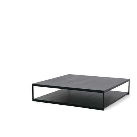 Wade Logan® Arfhlaith Manny Square Coffee Table | Wayfair Black Square Coffee Table, Coffee Table Overstock, Modern Square Coffee Table, Large Square Coffee Table, Minimalist Design Style, Minimalist Coffee Table, Coffee Table With Shelf, Double Height, Black Ash