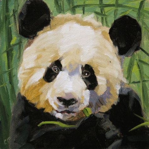 Pandas, Endangered Species Art, Howard Thurman, Panda Painting, Bamboo Art, Panda Art, Postcard Art, Lukisan Cat Air, Animals Artwork