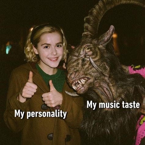 My personality. My music taste Sabrina Cast, Metal Meme, Sabrina Witch, Series Netflix, Kiernan Shipka, Sabrina Spellman, Fotografi Alam Semula Jadi, The White Stripes, Mötley Crüe