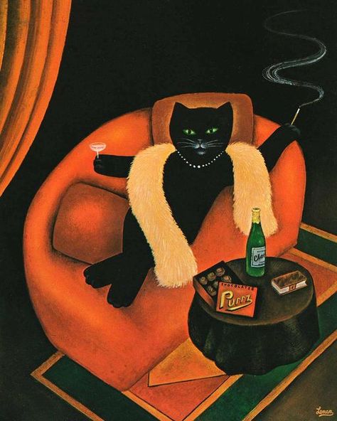 Helloween Wallpaper, Katt Grejer, Sofa Art, Art Amour, Wallpaper Seni, Image Chat, A Black Cat, Cat Painting, Art Studies