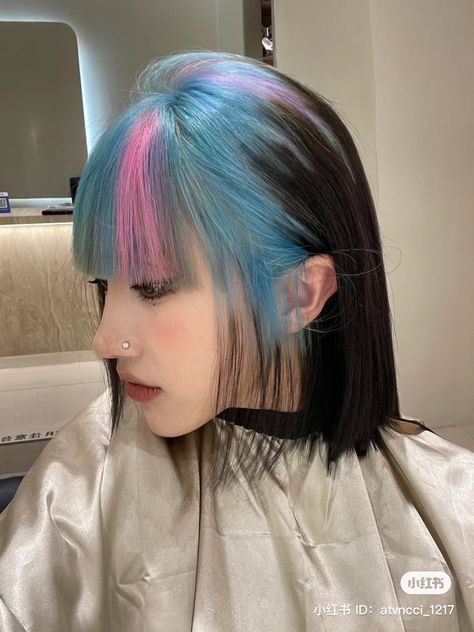 Pink And Blue Hair, Black Hair Tips, E Girl Hair, Blue And Pink Hair, Which Hair Colour, Hair Colour Design, Pretty Hair Color, Hair Creations, Hair Dye Colors