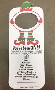 You've Been Elfed Ideas, Holiday Teacher Appreciation, Counselor Appreciation Week, Inexpensive Teacher Appreciation Gifts, You've Been Elfed, Teacher Appreciation Ideas, Counselor Appreciation, Teacher Encouragement, Pto Today