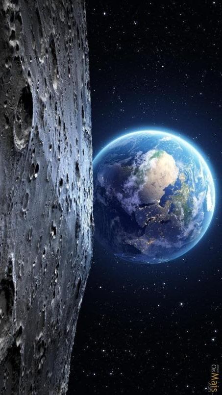 Why is the Moon Moving Away from Earth? Will the Earth Survive without the Moon? Picture Of Earth From The Moon, Moon And Earth Wallpaper, Moon Surface Illustration, Pictures Of Earth From Space, Earth Pictures From Space, Earth From The Moon, Moon In Space, Pictures Of The Moon, Earth Live Wallpaper