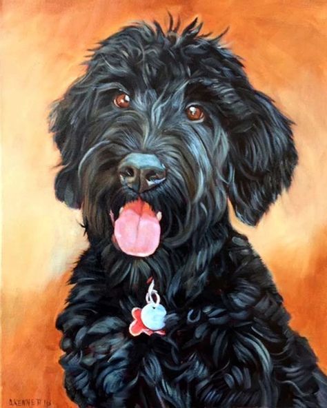 Labradoodle Art Drawings, Labradoodle Painting, Portraits Painting, Custom Dog Art, Pet Portrait Paintings, Dog Portraits Painting, Dog Portraits Art, Dog Artist, Custom Pet Painting