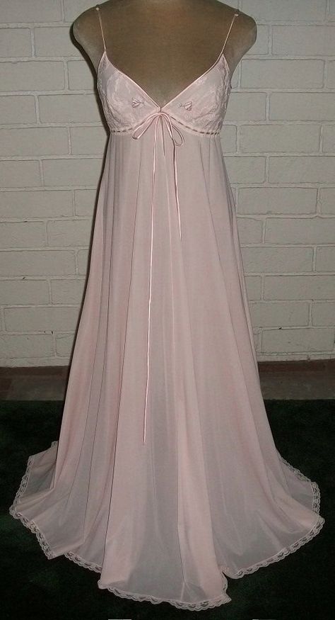 60's Mad Men Vintage Claire Sandra by Lucie Ann Beverly Hills Nightgown Pink M. FOR SALE !! Contact me at mailto:sjcintn@gm... BEST PRICES , ANYWHERE !!! #30 Cute Vintage Nightgowns, Pink Nightgown Vintage, Light Pink Nightgown, Pink Vintage Nightgown, Vintage Pjs Nightgowns, Vintage Sleep Gown, 1800 Nightgown, Vintage Langere, Vintage Pink Nightgown