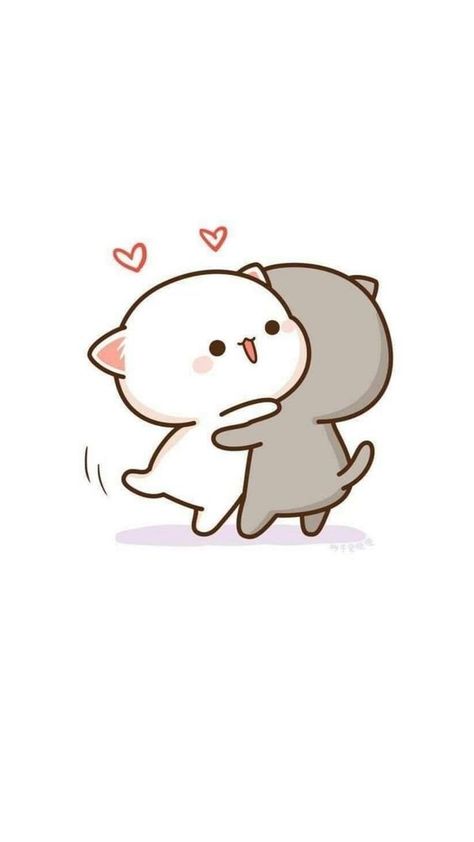 Lovely Mochi Cats hugging 🥺💛 Chibi Cat Wallpaper, Mochi Peach Cat Wallpaper, Mochi Cat Wallpaper, Peach And Goma Cat Wallpaper, Cute Anime Cat Wallpaper, Cute Cat Cartoon Wallpaper, Cute Bear Drawings Kawaii, Cute Cartoon Cat Wallpaper, Peach Goma Cute