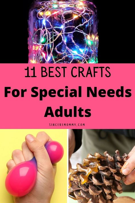 11 best crafts for special needs adults Activities For Special Needs Adults, Crafts For Special Needs Adults, Crafts For Special Needs, Activities For Special Needs, Elderly Activities Crafts, Group Activities For Adults, Special Needs Art, Diy Projects For Adults, Craft Projects For Adults