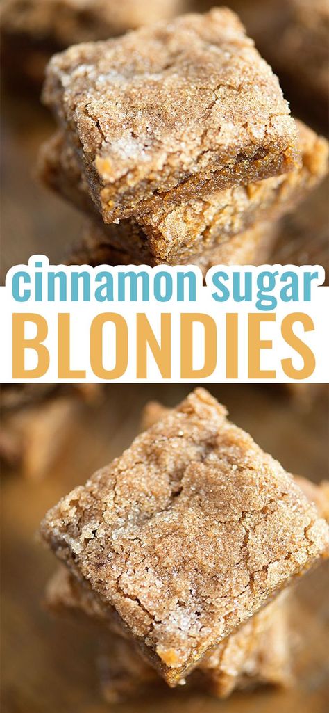 Cinnamon Sugar Blondies Recipe, Tiegan Gerard Recipes, Good To Make For A Party, Easy Dessert Recipes With Things You Have At Home, Desserts When You Have No Ingredients, Dessert On The Go, Fun Recipes To Try Desserts, Desserts That Aren’t Too Sweet, Desserts That Dont Need Eggs