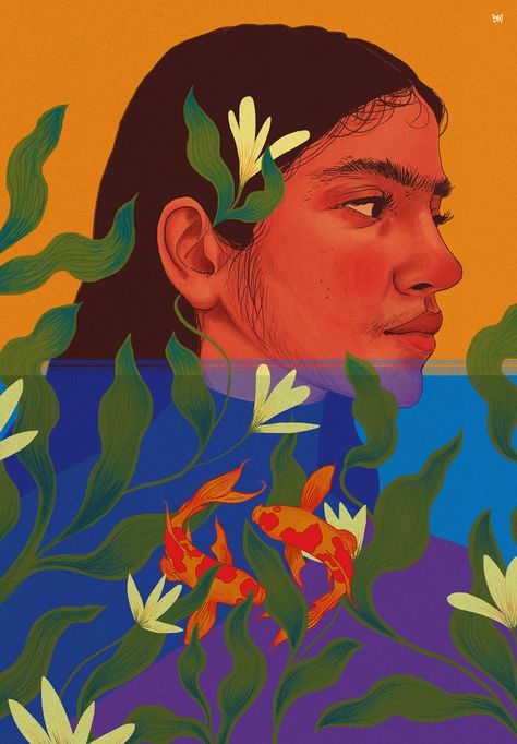 Conceptual Illustration Inspiration, Indian Graphic Design, Self Portrait Illustration, Portrait Mural, Care Illustration, Behance Illustration, National Institute Of Design, Cultural Art, Canvas Art Projects