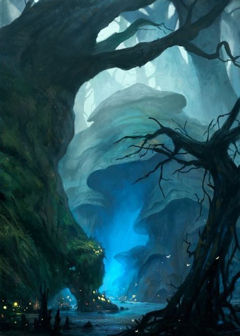 51 Enigmatic Forest Concept Art That Will Amaze You Horror Animation, Creature Fantasy, Fantasy Forest, Fantasy Setting, Fantasy Places, Environment Concept, Animation Background, Environment Design, Fantasy Illustration