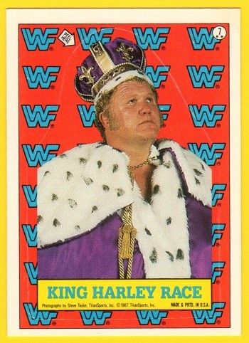 Wwe Immortals, Gimp Bracelets, Harley Race, Vintage Wrestling, Bubble Gum Cards, Wrestling Stars, Wwe Legends, Player Card, Pro Wrestler