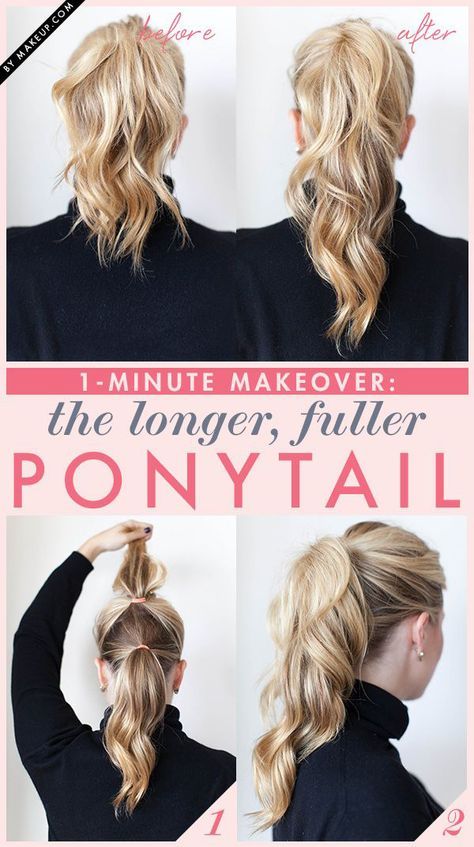 Glam Ponytail Hairstyles, High Volume Hair, Fuller Ponytail, Ponytail Trick, Volume Ponytail, Ponytail Hairstyles Tutorial, Double Ponytail, Ponytail Tutorial, Pony Hairstyles