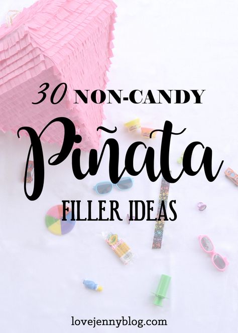 30 Non-Candy Piñata Filler Ideas Pinata Fillers Non Candy, Goody Bag Filler Ideas, Pinata Stuffer Ideas, Alternative Pinata Ideas, Piñata Stuffing Ideas Not Candy, 30th Birthday Pinata, Wedding Pinata Fillers, What To Put In A Pinata, Non Candy Pinata Fillers