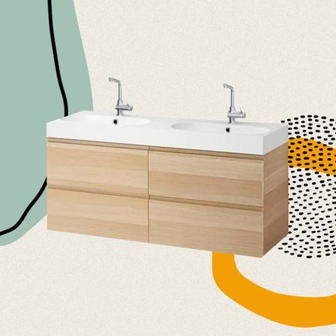 The 10 Best IKEA Bathroom Vanities to Buy for Organization | MyDomaine Ikea Vanities, Ikea Bathroom Ideas, Vanity Ikea, Ikea Bathroom Vanity, Ikea Vanity, Amazing Bathroom, Diy Bathroom Vanity, Ikea Bathroom, Small Bathroom Vanities