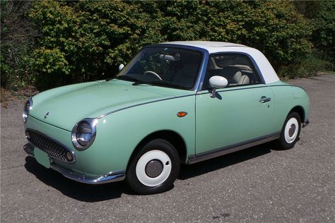 Nissan Figaro 1991, 1991 Nissan Figaro, Webtoon References, Figaro Car, Vintage Nissan, Car References, Car Reference, Nissan Figaro, Convertible Cars