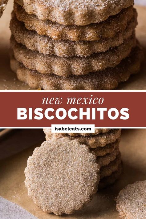 Biscochitos Biscochos Recipe, Panko Cookies, Box Cookies Recipes, New Mexico Biscochitos Recipe, Biscochitos Recipe, Mexican Cookies Recipes, Cookbook Inspiration, Isabel Eats, Mexican Cookies