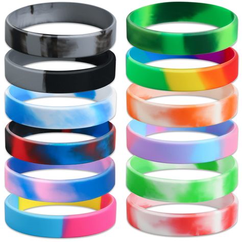 PRICES MAY VARY. Package Includes: One package includes 12 pieces of silicone wristbands. Enough quantity can meet your different daily and party needs. One Size Fits All: Classic 1/2" wrist bands bracelets with a circumference of 202mm, making our silicone rubber wristband ideal for both adults, teenagers and kids. Premium Material: Made from 100% Silicone Rubber - These rubber wristbands for kids are high-quality,soft and stretchy,durable,latex and toxin free, safe for everyone. Comfortable to Rubber Band Bracelet, Toy Camera, Silicon Bands Rubber Bracelets, Wrist Bands Bracelets, Rubber Wristbands, Bands Bracelets, Hair Rubber Bands, Xmas List, School Supply Labels