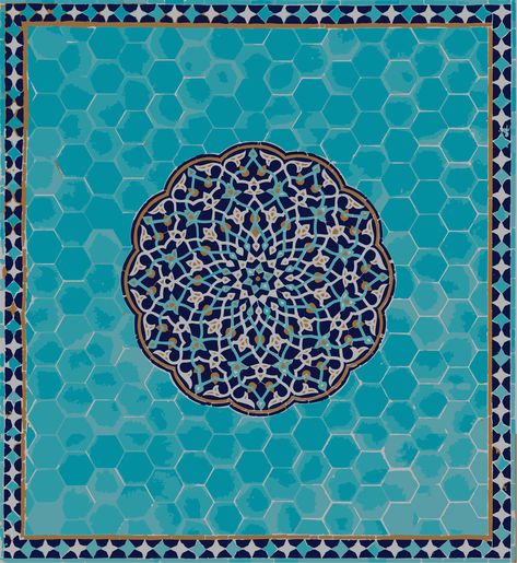 Mosaic Islamic, Islamic Mosaic Art, Tiles Hexagon, Islamic Mosaic, Geometric Graphic Design, Islamic Tiles, Turkish Decor, Turkish Pattern, Islamic Patterns