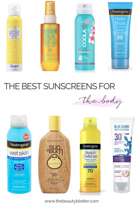 MY TOP SUNSCREENS FOR FACE & BODY | The Beauty Blotter Best Sunscreen For Body Summer, Best Sunscreen For Face Dry Skin, Best Sunscreen For Sensitive Skin, Best Sunscreen For Face, Sunscreens For Face, Remove Pimples, Best Sunscreen, Summer Necessities, Winter Lips