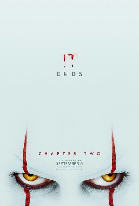 New official poster for IT: CHAPTER TWO (2019) - Dir. Andy Muschietti. Coming September 06th. #itchaptertwo #itchapter2 #movieposter #it #jessicachastain #billskarsgard #billhader #jamesmcavoy #creepy #scary #stephenking #pennywise #terror  #pennywisetheclown #gore #losersclub #horror #horrormovie #clown #evilclown #itfandom #PopCulture #Geek #Movies #Filmes #cinema #OsFilmesdoKacic Pennywise Bill Skarsgard, Stephen Kings, It Chapter Two, Xavier Dolan, Bill Hader, Jay Ryan, Bill Skarsgård, I Love Cinema, Bill Skarsgard
