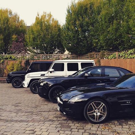 Pricey car line up in the driveway. Take your pick! Automotive Magazine, Upcoming Cars, Car Guide, About Cars, Luxury Men, Wedding Car, Park Homes, Family Car, Expensive Cars