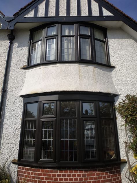 Bay Window, Black Bay Window Exterior, Black Windows Exterior, Bay Window Exterior, Lead Windows, Replacement Windows, Bay Windows, Upvc Windows, Black Windows