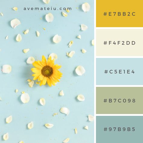 Nature Color Combination, Blue Yellow Green White Color Palette, Cool Pallete Color, Green Yellow And Blue Color Palette, Blue Yellow White Color Palette, Cute Pallete Color, Yellow Blue Green Color Palette, Summer Pallete Color, Yellow Pallet Colour Palettes