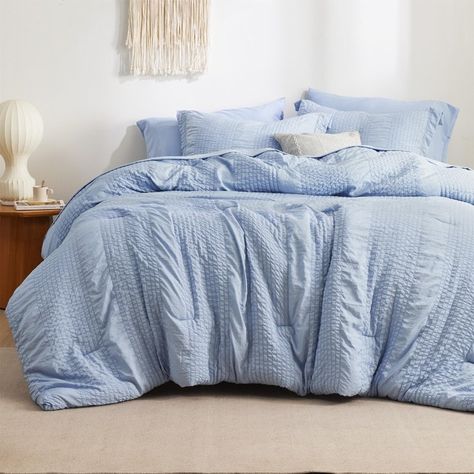 Seersucker Bedding, Light Blue Comforter, Queen Bed Set, Full Size Comforter Sets, Full Size Comforter, Twin Size Comforter, Full Comforter Sets, King Size Comforter Sets, Blue Queen