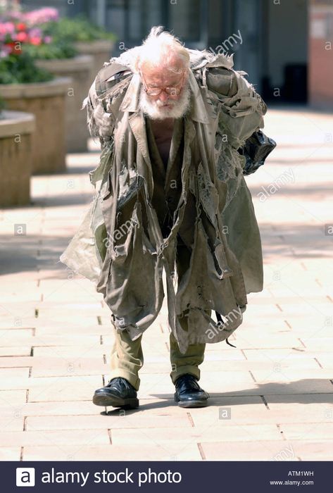 Tramp, homeless man walking the streets in Edinburgh, Scotland Stock Photo Animated Clothes, Emperors New Clothes, Man Walking, Homeless People, Homeless Man, We Are The World, Helping The Homeless, Edinburgh Scotland, Third World