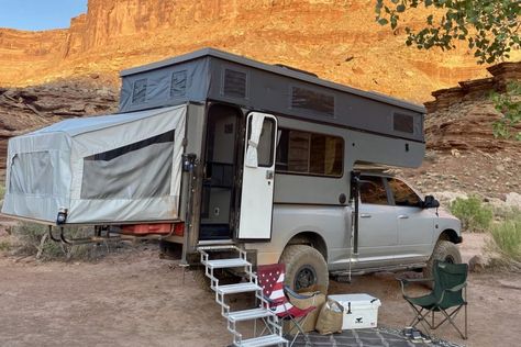 Best Truck Camper, Truck Campers For Sale, Slide In Truck Campers, Hybrid Trucks, Pop Up Truck Campers, Truck Toppers, Best Pickup Truck, Camper Truck, Truck Bed Camping