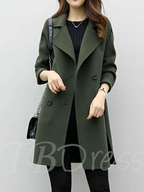 Mantel Styling, Mode Adidas, Plain Coats, Fall Fashion Coats, Casual Outwear, Langer Mantel, Women Coats, Fall Coat, Long Sleeves Coats